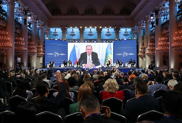 Пленарное заседание Международной парламентской конференции «Россия — Латинская Америка: Сотрудничество во благо справедливого мира для всех»