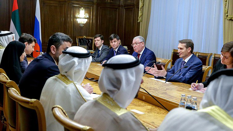 Встреча Председателя Государственной Думы 
 С.Е.Нарышкина 
c Председателем Федерального национального совета 
Объединенных Арабских Эмиратов А.А.Аль-Кубейси. 
