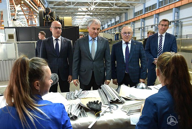 Глава Удмуртской Республики Александр Бречалов и Председатель Государственной Думы Вячеслав Володин