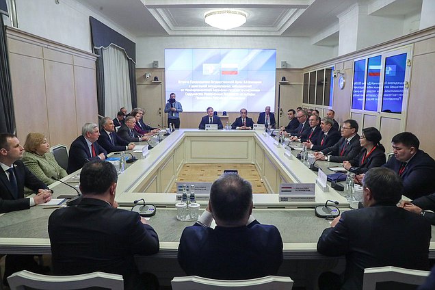 Meeting of Chairman of the State Duma Vyacheslav Volodin and delegation of international observers representing the Interparliamentary Assembly of Member Nations of the Commonwealth of Independent States