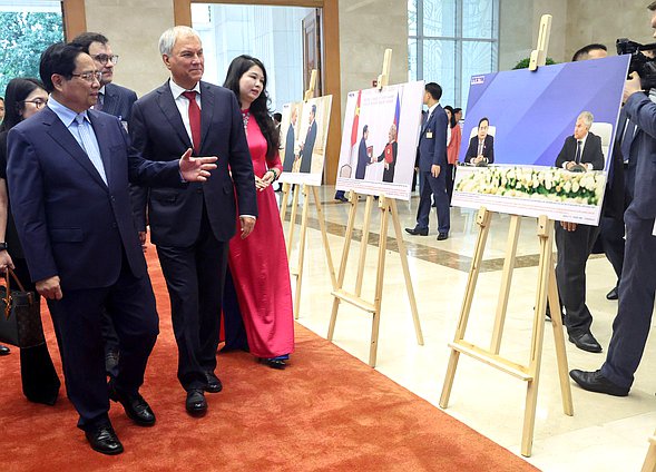 Chairman of the State Duma Vyacheslav Volodin and Prime Minister of the Socialist Republic of Vietnam Phạm Minh Chính