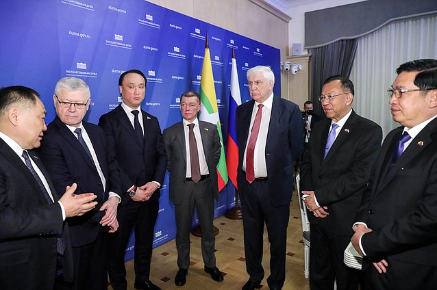 Meeting of Chairman of the State Duma Vyacheslav Volodin and Prime Minister of the Republic of the Union of Myanmar Min Aung Hlaing