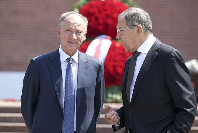 Секретарь Совета Безопасности РФ Николай Патрушев и Министр иностранных дел РФ Сергей Лавров