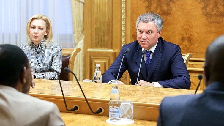 Председатель Государственной Думы Вячеслав Володин и заместитель Председателя Государственной Думы Ольга Тимофеева