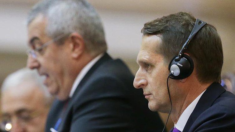 Рабочий визит Председателя Государственной Думы 
Федерального Собрания Российской Федерации С.Е.Нарышкина в Румынию. 
Церемония передачи полномочий председательства в Парламентской Ассамблее Черноморского Экономического Сотрудничества от Парламента Румынии Федеральному Собранию Российской Федерации.