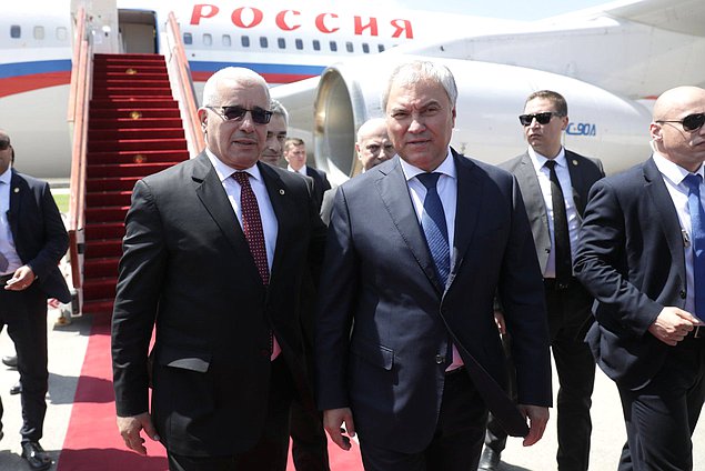 Chairman of the State Duma Vyacheslav Volodin and Speaker of the National People’s Assembly of the People's Democratic Republic of Algeria Brahim Boughali