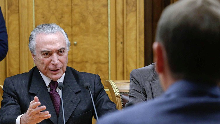 Встреча Председателя Государственной Думы Федерального Собрания Российской Федерации С.Е.Нарышкина с Вице-президентом Федеративной Республики Бразилии М.Тимером.
