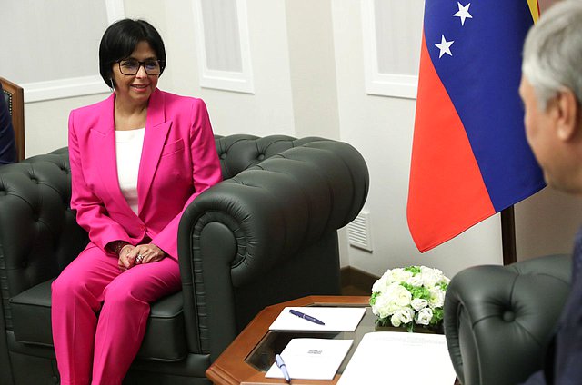 Executive Vice President, Minister of the Economy, Finance and Foreign Trade of the Bolivarian Republic of Venezuela Delcy Eloína Rodríguez Gómez