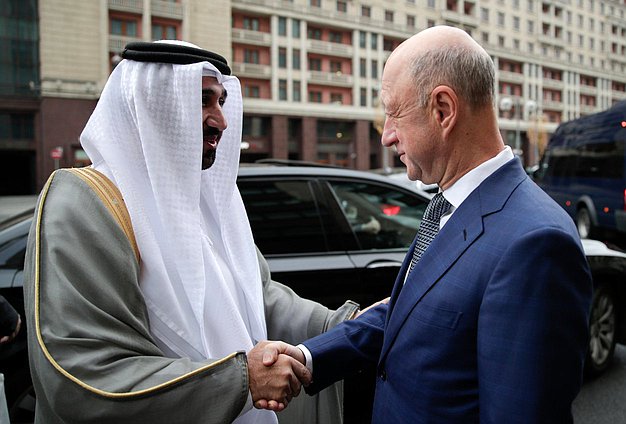 Speaker of the Arab Parliament Mohammed bin Ahmed Al Yamahi and Deputy Chairman of the State Duma Alexander Babakov