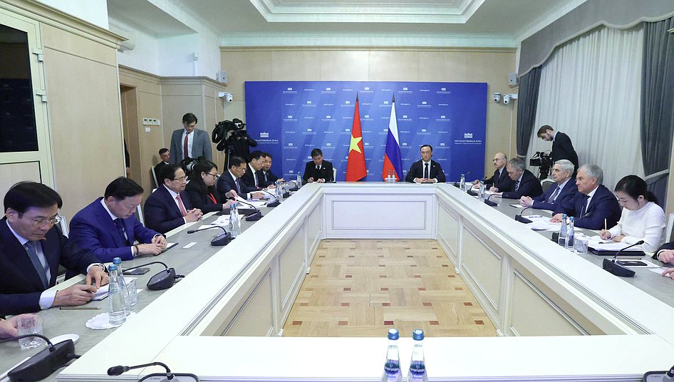 Meeting of Chairman of the State Duma Vyacheslav Volodin and Prime Minister of the Socialist Republic of Vietnam Phạm Minh Chính