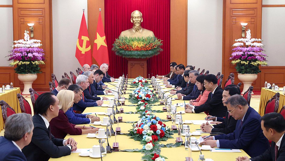 Meeting of Chairman of the State Duma Vyacheslav Volodin and General Secretary of the Communist Party of Vietnam Central Committee Tô Lâm