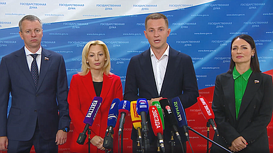 Пресс-подход представителей фракции «Единая Россия»