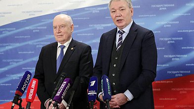 Пресс-подход перед парламентскими слушаниями на тему "О путях реализации Концепции председательства РФ в Содружестве Независимых Государств в 2024 году"