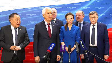 Пресс-подход представителей фракции «Единая Россия»