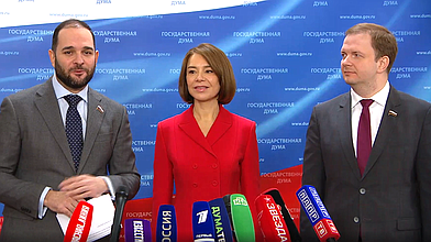 Пресс-подход представителей фракции «Единая Россия»