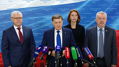 Пресс-подход представителей фракции «Единая Россия»