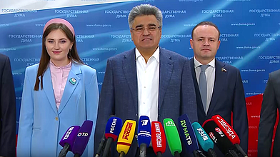 Пресс-подход представителей фракции «Новые люди»