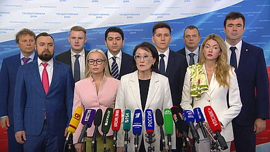 Пресс-подход представителей фракции "Новые люди"