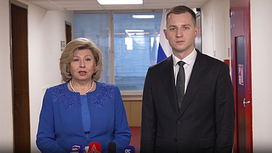 Совместный пресс-подход Председателя Комитета по молодежной политике Артема Метелева и Уполномоченного по правам человека в Российской Федерации Татьяны Москальковой на тему: "Законодательное урегулирование эксплуатации питбайков"