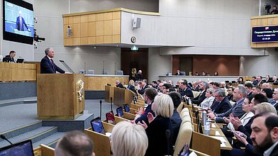 Выступление Председателя Государственной Думы Вячеслава Володина на открытии восьмой сессии VIII созыва