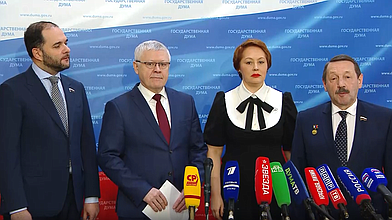 Пресс-подход представителей фракции «Единая Россия»