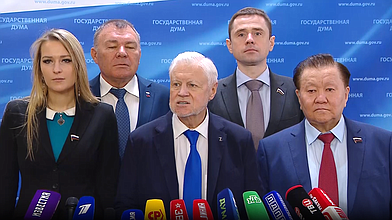 Пресс-подход представителей фракции "Справедливая Россия - За правду"