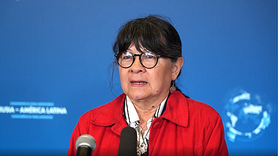 Пресс-подход члена парламента МЕРКОСУР Хулии Перье