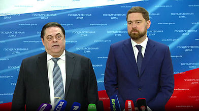 Пресс-подход Председателя Комитета по делам национальностей Геннадия Семигина и руководителя Федерального агентства по делам национальностей Игоря Баринова