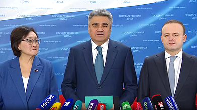 Пресс-подход представителей фракции "Новые люди"