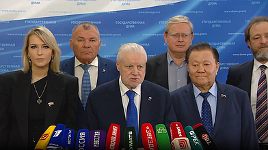 Пресс-подход представителей фракции "Справедливая Россия"