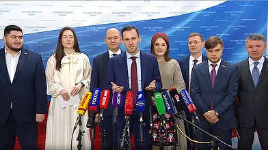 Пресс-подход представителей фракции "Новые люди"