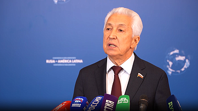 Пресс-подход руководителя фракции «Единая Россия» Владимира Васильева