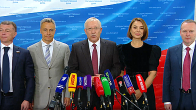 Пресс-подход представителей фракции «Единая Россия»