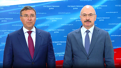 Пресс-подход Председателя Комитета по науке и высшему образованию Сергея Кабышева и Министра науки и высшего образования РФ Валерия Фалькова